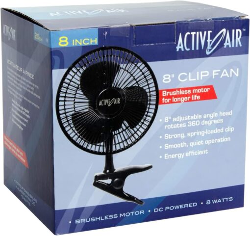 Active Air 8in Clip Fan, 7.5W - Image 2