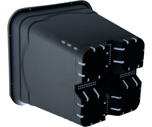 12"x12" Square Black Pot 12" Tall - Image 3