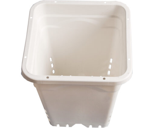 12"x12" Square White Pot, 12" T