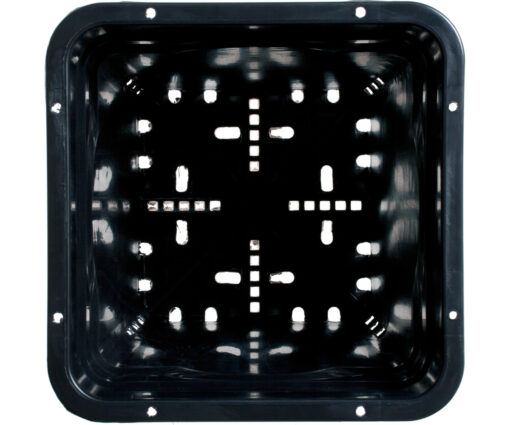 6"x6" Square Black Pot, 8" Tall, 50 per case - Image 3