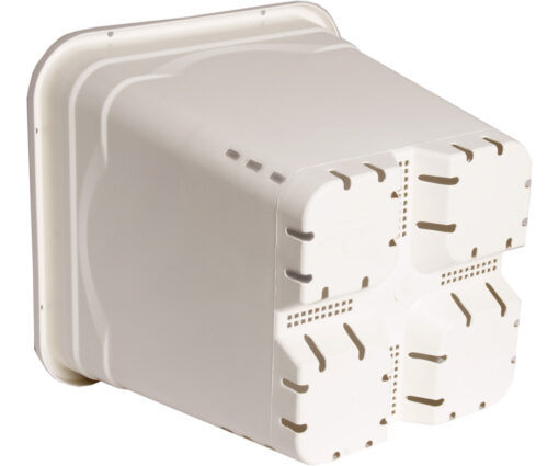 6"x6" Square White Pot, 8" Tall, 50 per case - Image 2