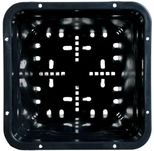9"x9" Square Black Pot 10" Tall, 24 per case - Image 2