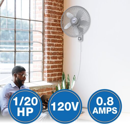 Air King 18" Oscillating Wall Mount Fan - Premier Hydro - Image 2