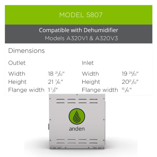 Anden Duct Kit for Anden Dehumidifier Model A320V1 & A320V3 - Premier Hydro - Image 3