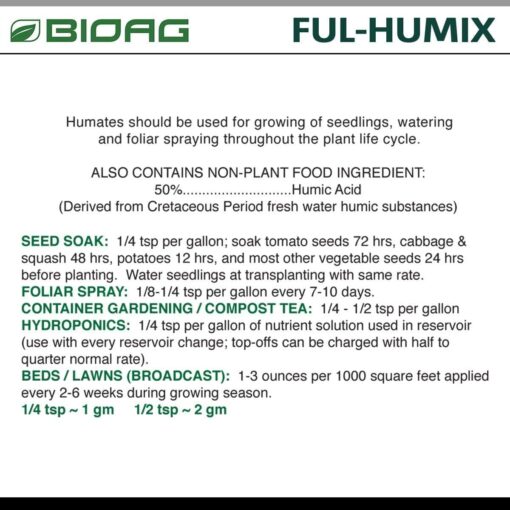 BioAg Ful-Humix®, 50 lb - Premier Hydro - Image 3