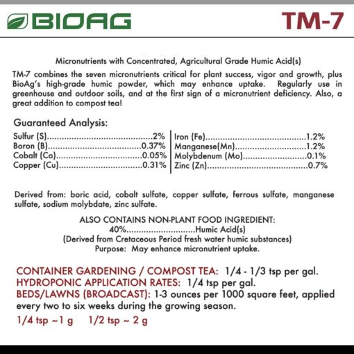 BioAg TM7™, 1 kg - Premier Hydro - Image 3