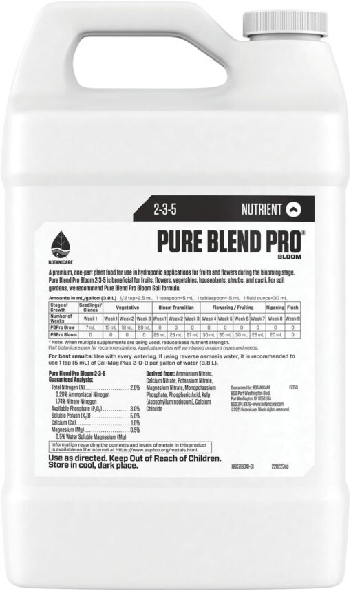 Botanicare Pure Blend Pro Bloom Gallon - Image 2