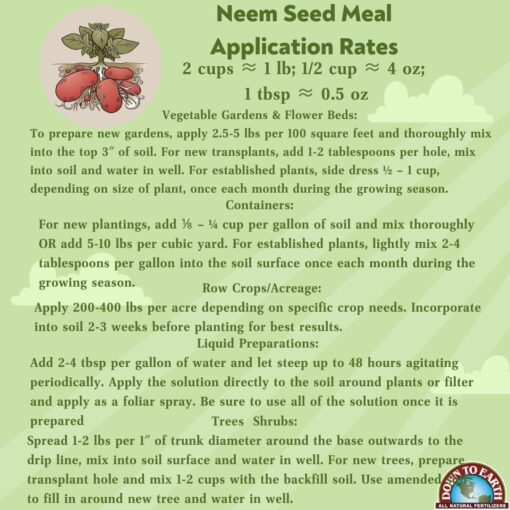 Down To Earth Neem Seed Meal - 5 lb - Image 8