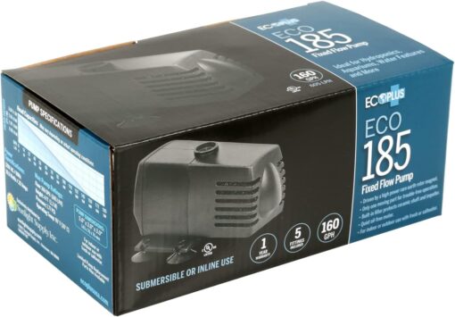 EcoPlus Eco 185 Fixed Flow Submersible/Inline Pump 158 GPH - Image 5