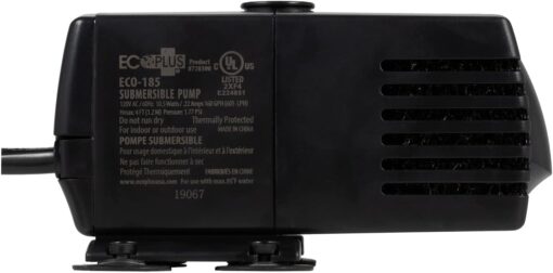 EcoPlus Eco 185 Fixed Flow Submersible/Inline Pump 158 GPH - Image 6