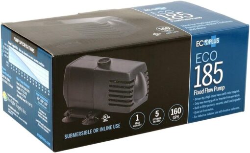 EcoPlus Eco 185 Fixed Flow Submersible/Inline Pump 158 GPH - Image 7