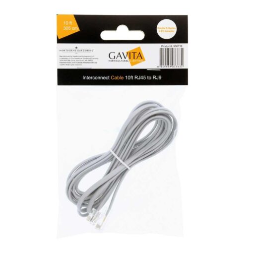 Gavita E-Series LED Adapter Interconnect Cable 10ft Cable RJ45 to RJ9
