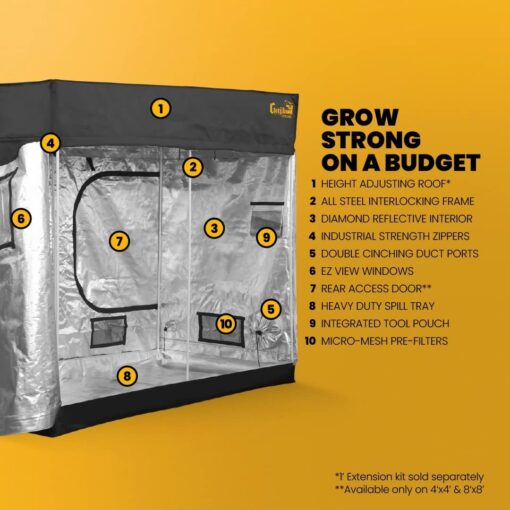 2'x2.5' LITE LINE Gorilla Grow Tent (No Extension) - Image 2