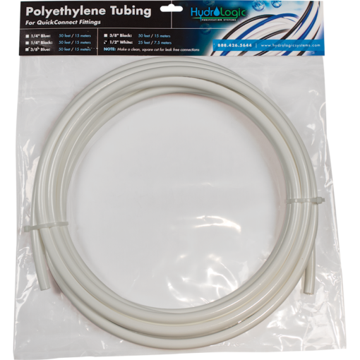 1/2" White Tubing, 25 feet