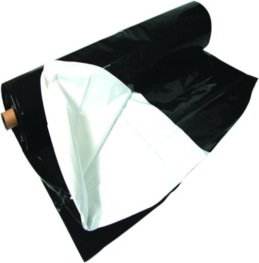 Black & White Poly, 100'x10', 4 mil
