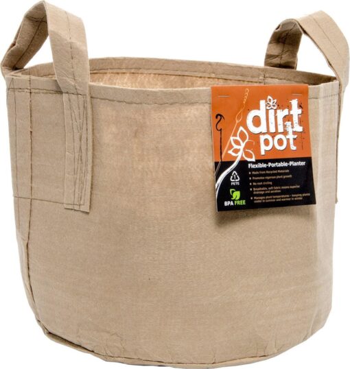 Dirt Pot Tan 15 Gal w/Handle