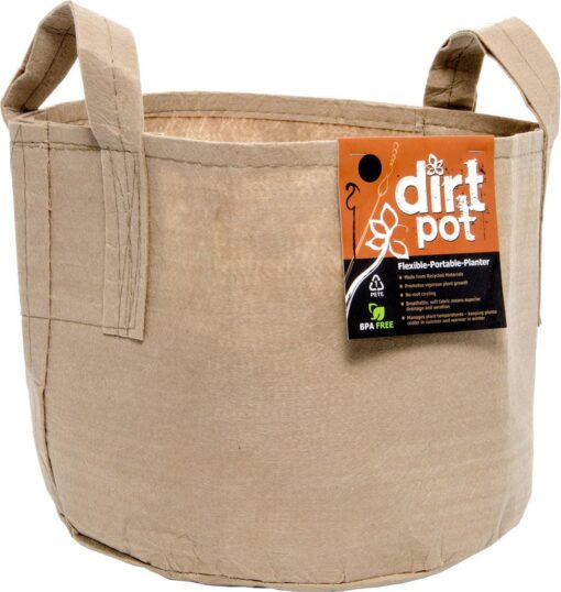 Dirt Pot Tan 30 Gal w/Handle