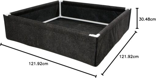Dirt Pot Box 46X46X12 fabric w/ PVC frame