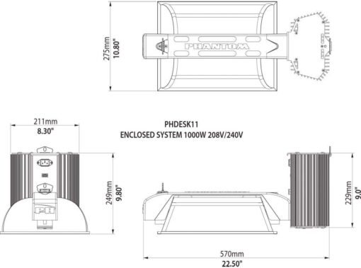 DE 1000W 240V Commercial Enclosed System - Image 4