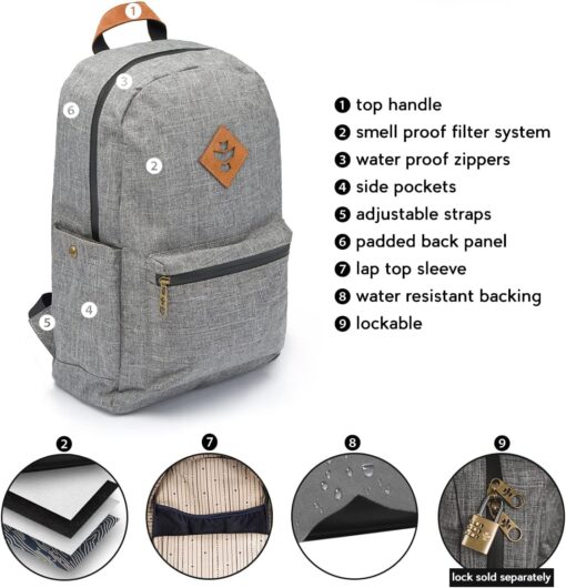 Escort - Crosshatch Grey, Backpack - Image 5