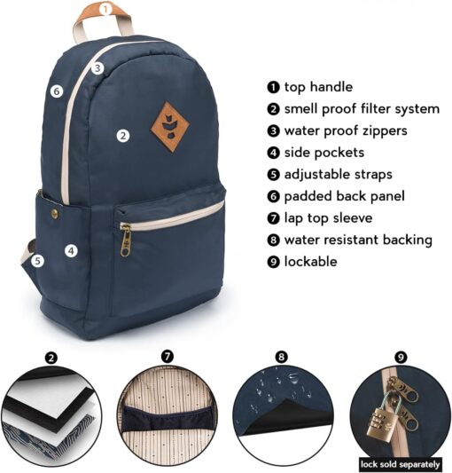 Escort - Navy Blue, Backpack - Image 4