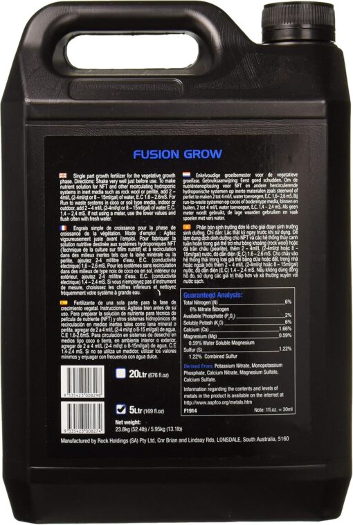 Fusion Grow Base Nutrient 5L - Image 2