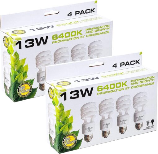 13W SunBlaster CFL 6400K (4-pack) - Premier Hydro