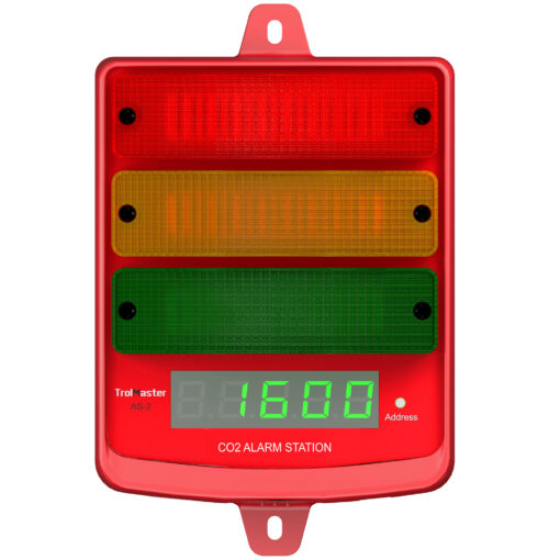 CO2 Alarm Station (audio/visual) + LED display indicator with cable set - Image 2