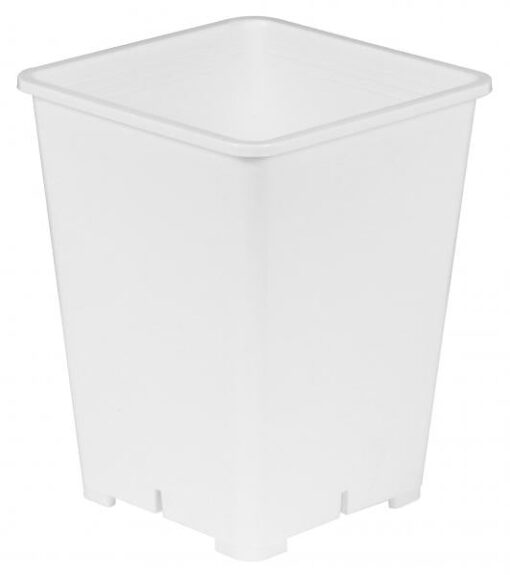 Gro Pro Premium White Square Pot 6 in x 6 in x 8 in