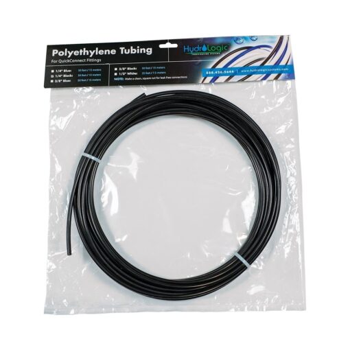 Hydro-Logic Poly Tubing Black 1/4 in 50 ft Roll