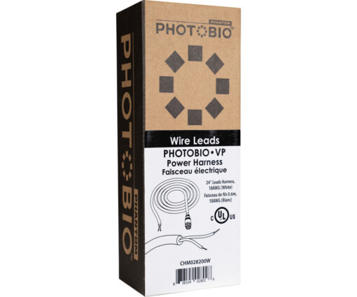 PHOTOBIO VP White Cable Harness, 18AWG, 24" Leads - Premier Hydro - Image 2