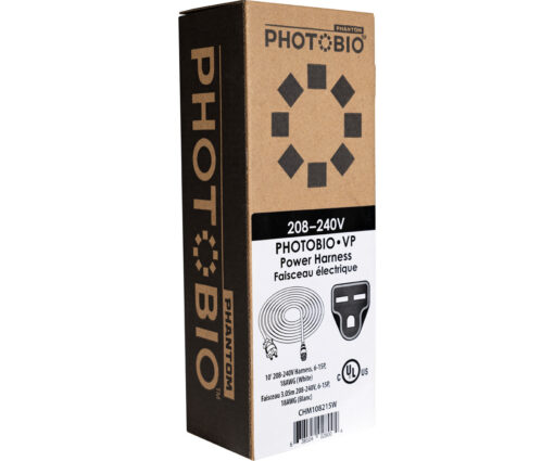 PHOTOBIO VP White Cable Harness, 18AWG, 208-240V, 6-15P, 10' - Premier Hydro - Image 2
